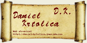 Daniel Krtolica vizit kartica